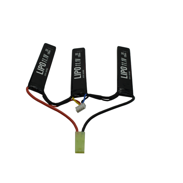 Airsoft rechargeable Li-po battery 11.1v1200mah (Triple stick) Featured Image