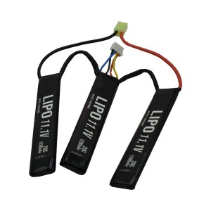 Airsoft rechargeable Li-po battery 11.1v1200mah (Triple stick)