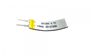 Wholesale Flexible Lipo Battery 3.7v 43mah hrl201020 curved lipo battery